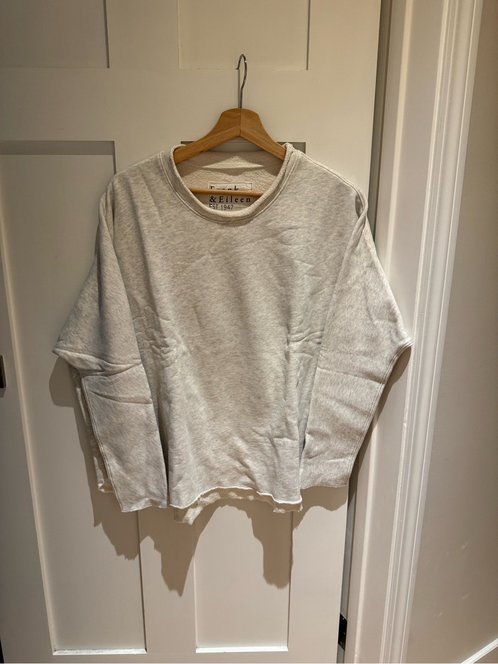 Frank & Eileen NWOT Anna Long-Sleeve Capelet Triple Fleece - gray med